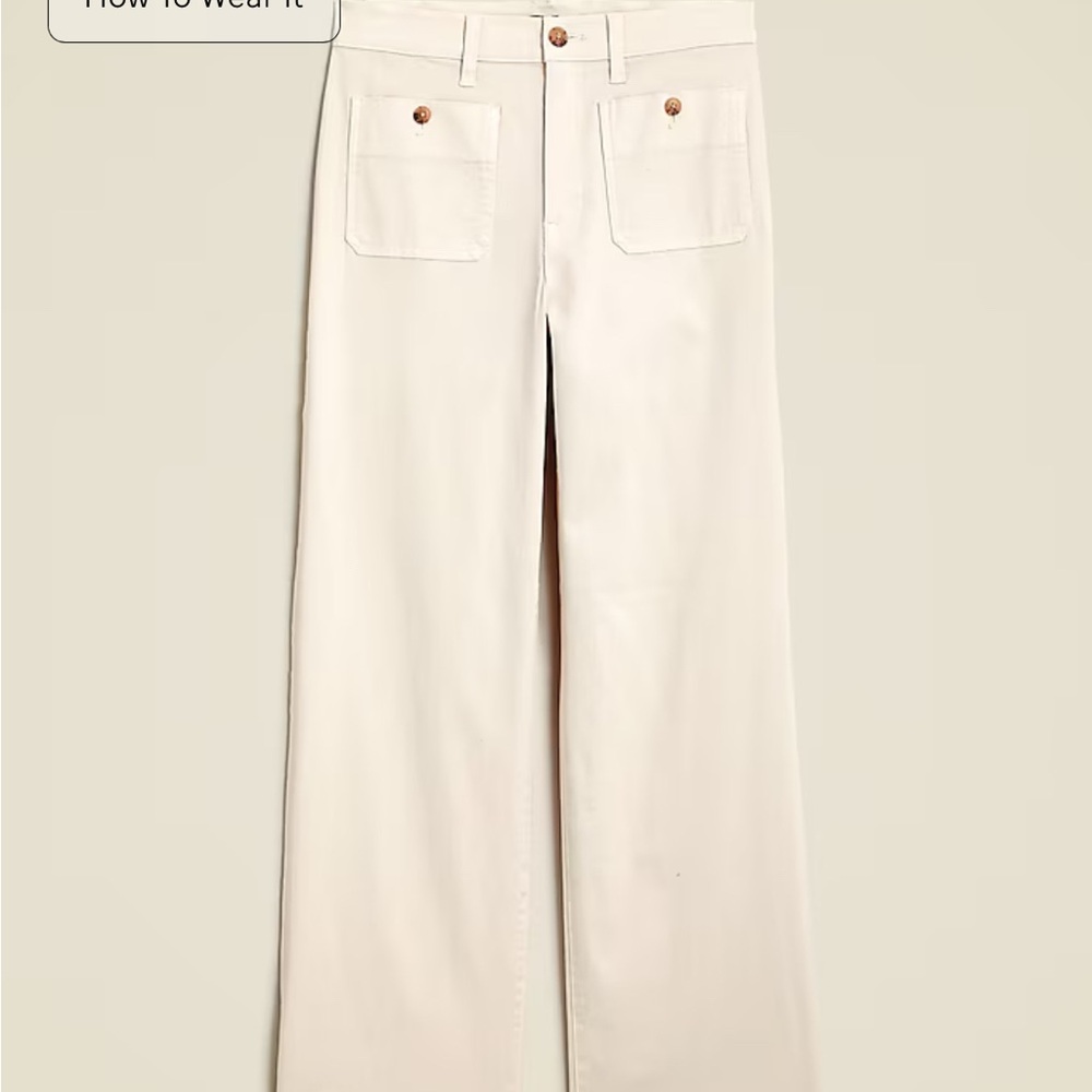 J. Crew Cream Boot Cut Pants